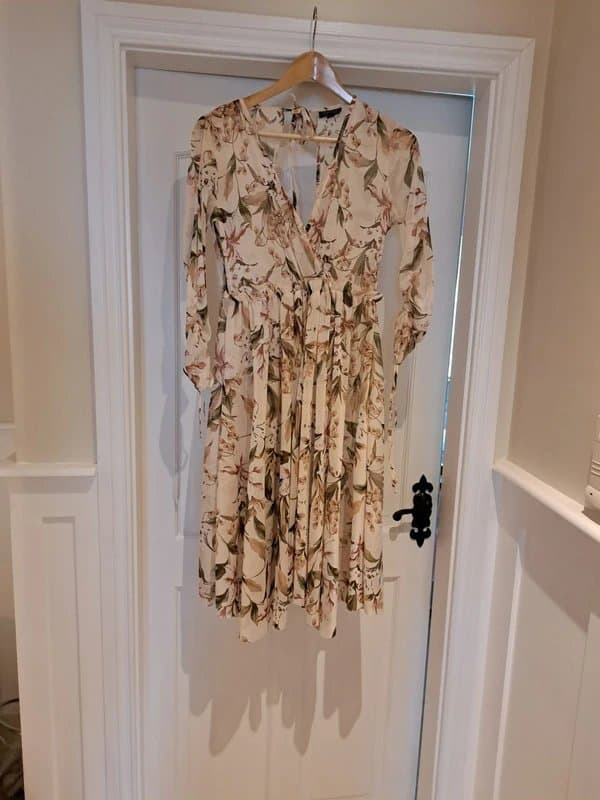 Topshop Peach floral dress Topshop