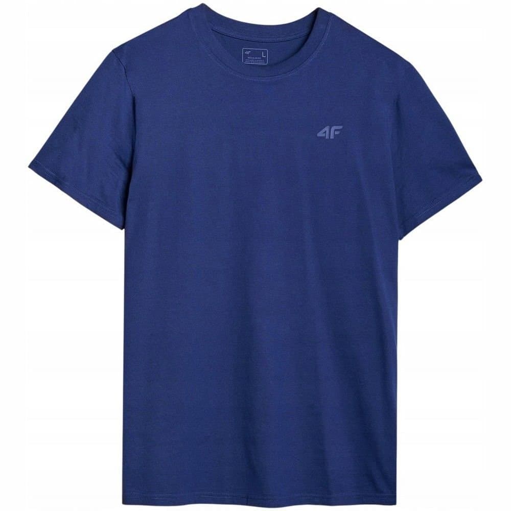 4F 4F Men's Plain Regular T-Shirt in Dark Blue