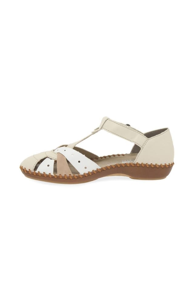 Rieker Rieker Women's 'Maria' T-Bar Sandals in Cream - 2