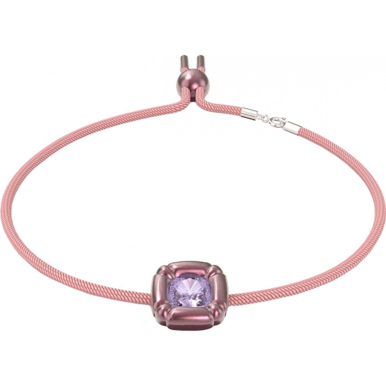 Swarovski Swarovski Pink Cord Necklace with Purple Crystal Pendant