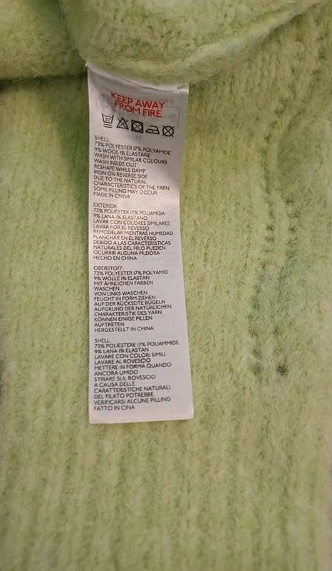 Anthropologie Mint Green Fluffy Scalloped Cardigan - Size L
