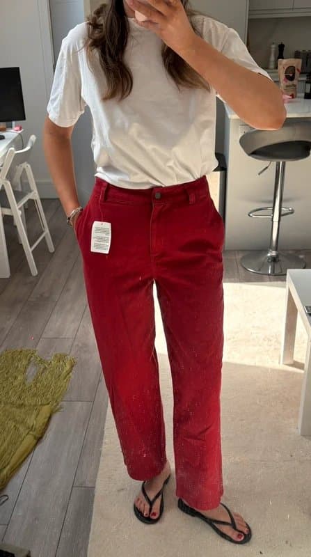 Topshop Red Topshop Jeans size 10