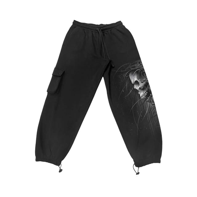 Spiral Direct Spiral Direct Men's Death Forever Cargo Jogging Bottoms in Black - 2