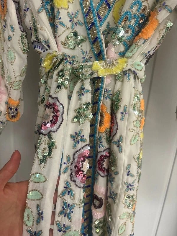 ASOS ASOS floral sequins embellished wrap dress size 8 - 1