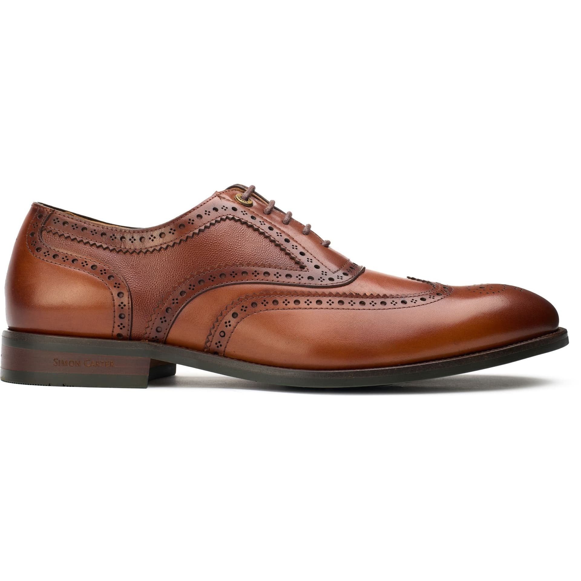 Simon Carter SIMON CARTER Men's Diplo Brogue Shoes in Tan