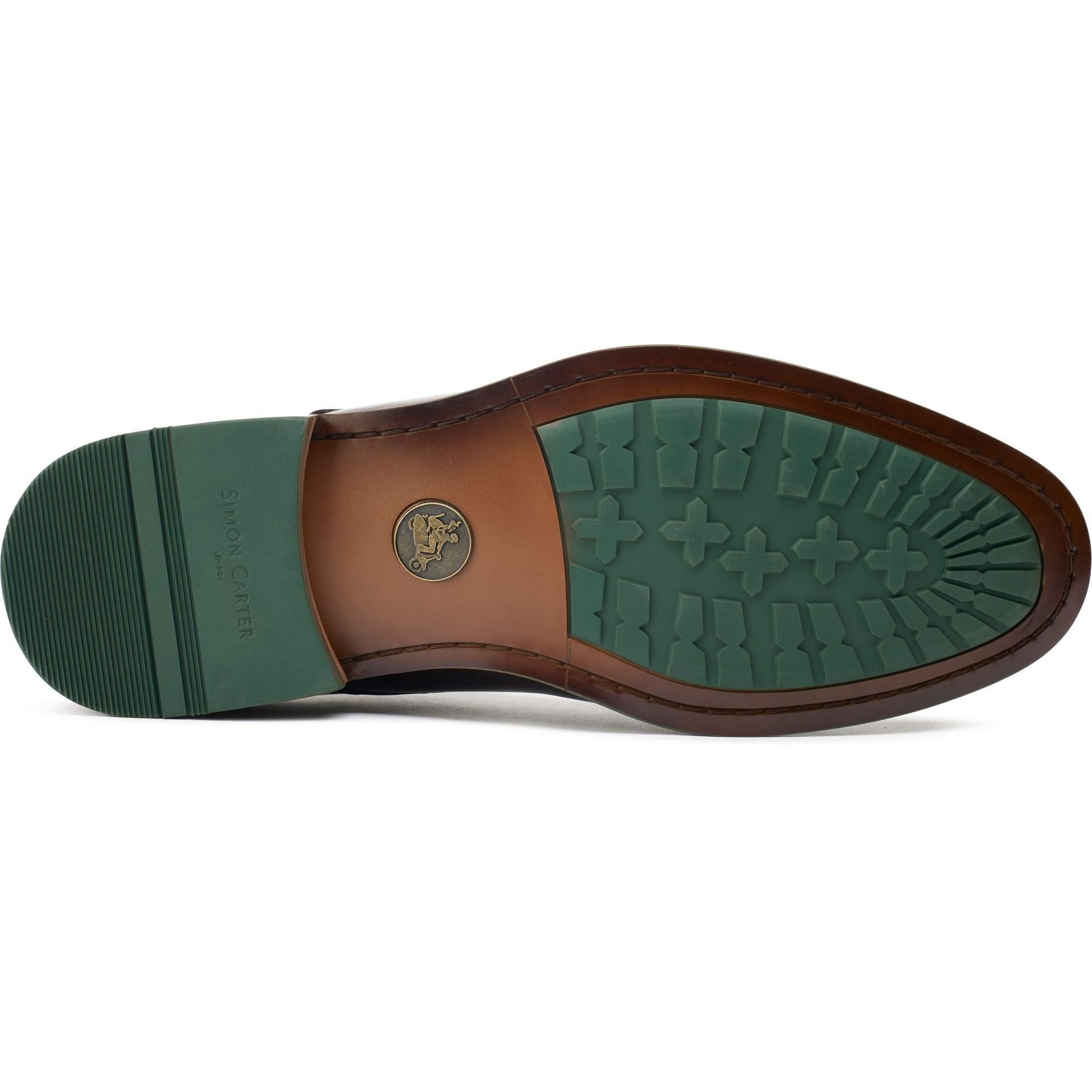 Simon Carter SIMON CARTER Men's Diplo Brogue Shoes in Tan - 4