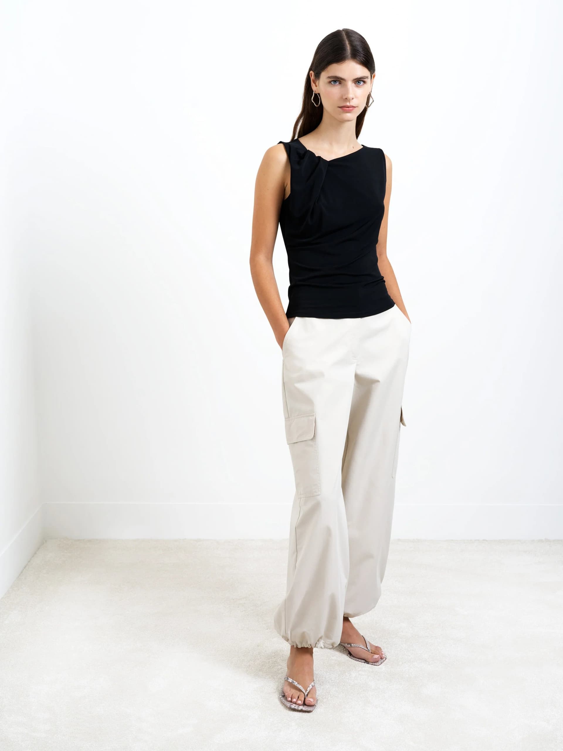 French Connection French Connection Light Neutral Cargo Trousers