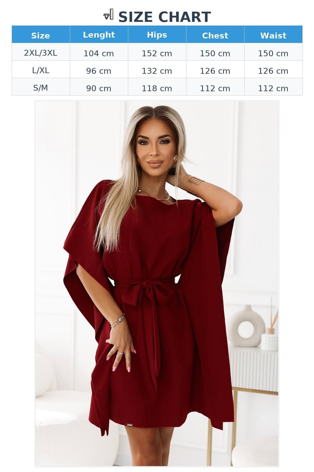 Love Lace Love Lace Women's Butterfly Midi Dress with Waist Tie in Burgundy - 4