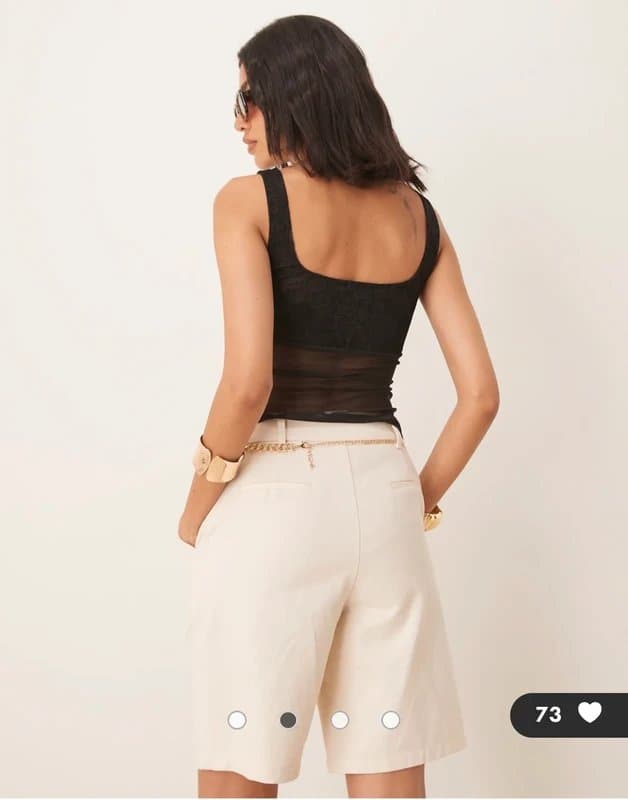 ASOS Design Mesh Cami Top with Lace detail