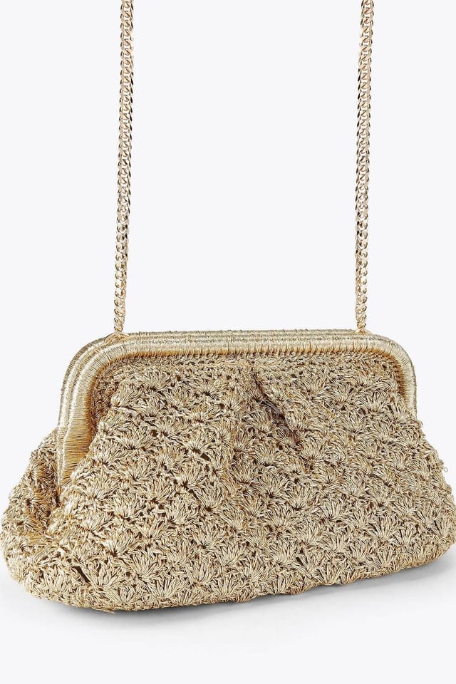Carvela Carvela Women's 'Gabriella Clutch' Silk Blend Bag in Gold - 2