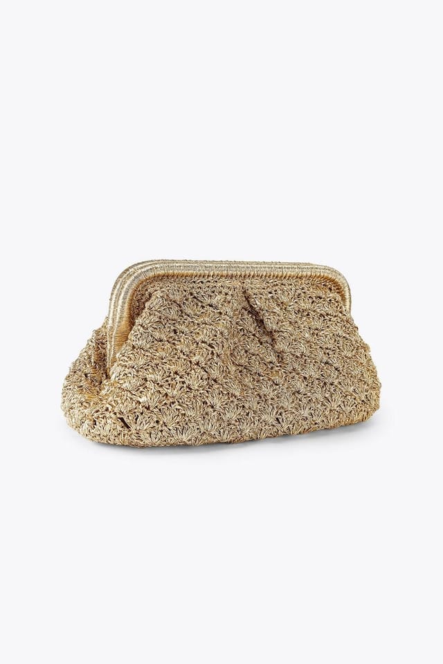 Carvela Carvela Women's 'Gabriella Clutch' Silk Blend Bag in Gold - 3