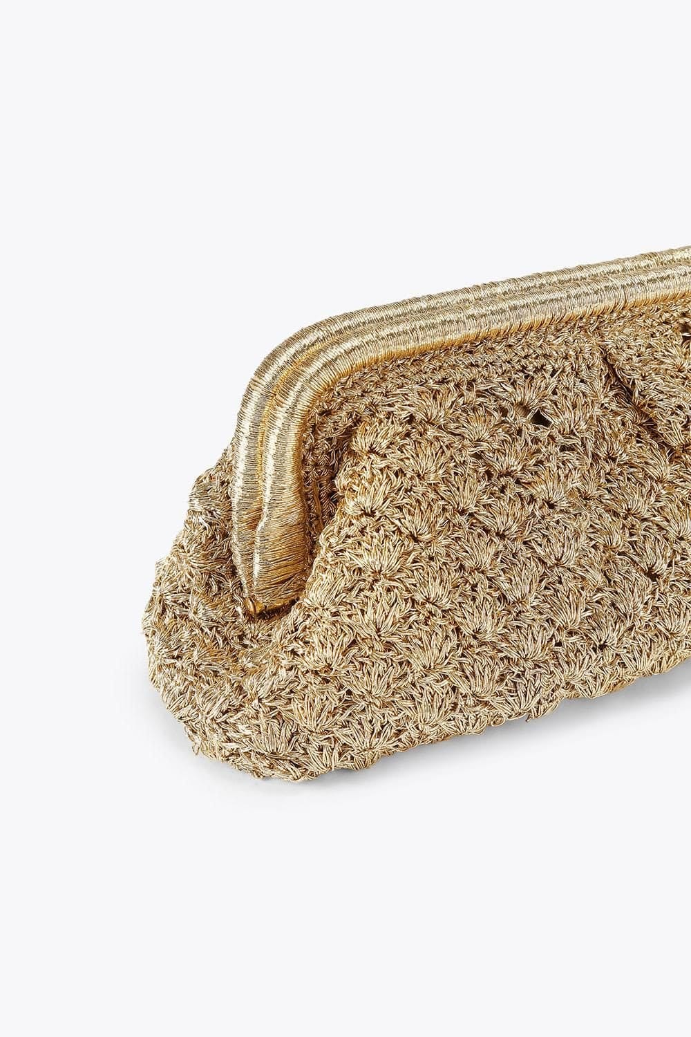 Carvela Carvela Women's 'Gabriella Clutch' Silk Blend Bag in Gold - 4