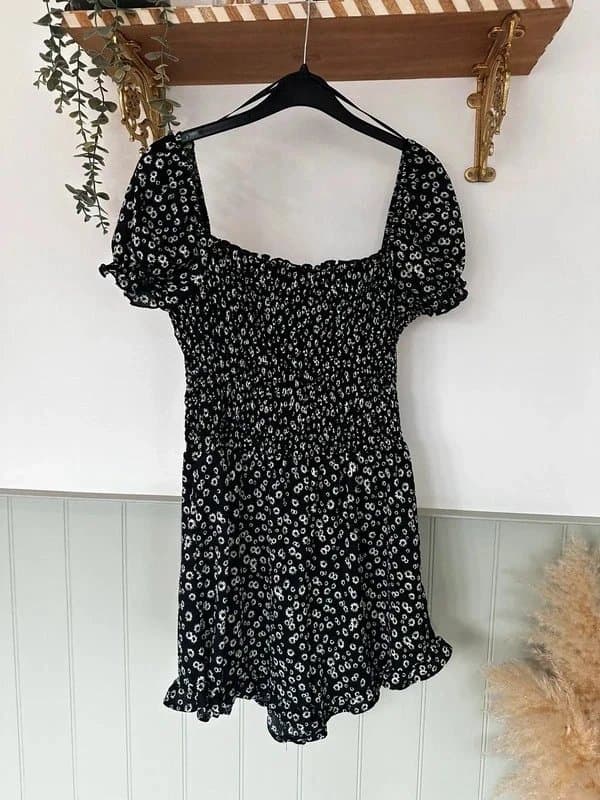 Bershka Bershka black floral jumpsuit