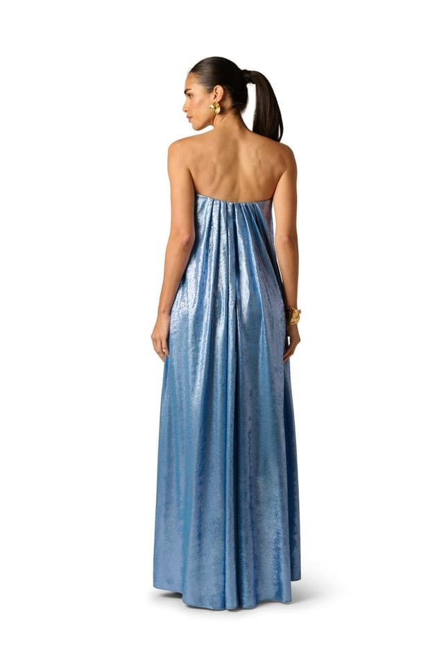 Adrianna by Adrianna Papell Adrianna by Adrianna Papell Women's Foiled Chiffon Long Dress in Blue - 3
