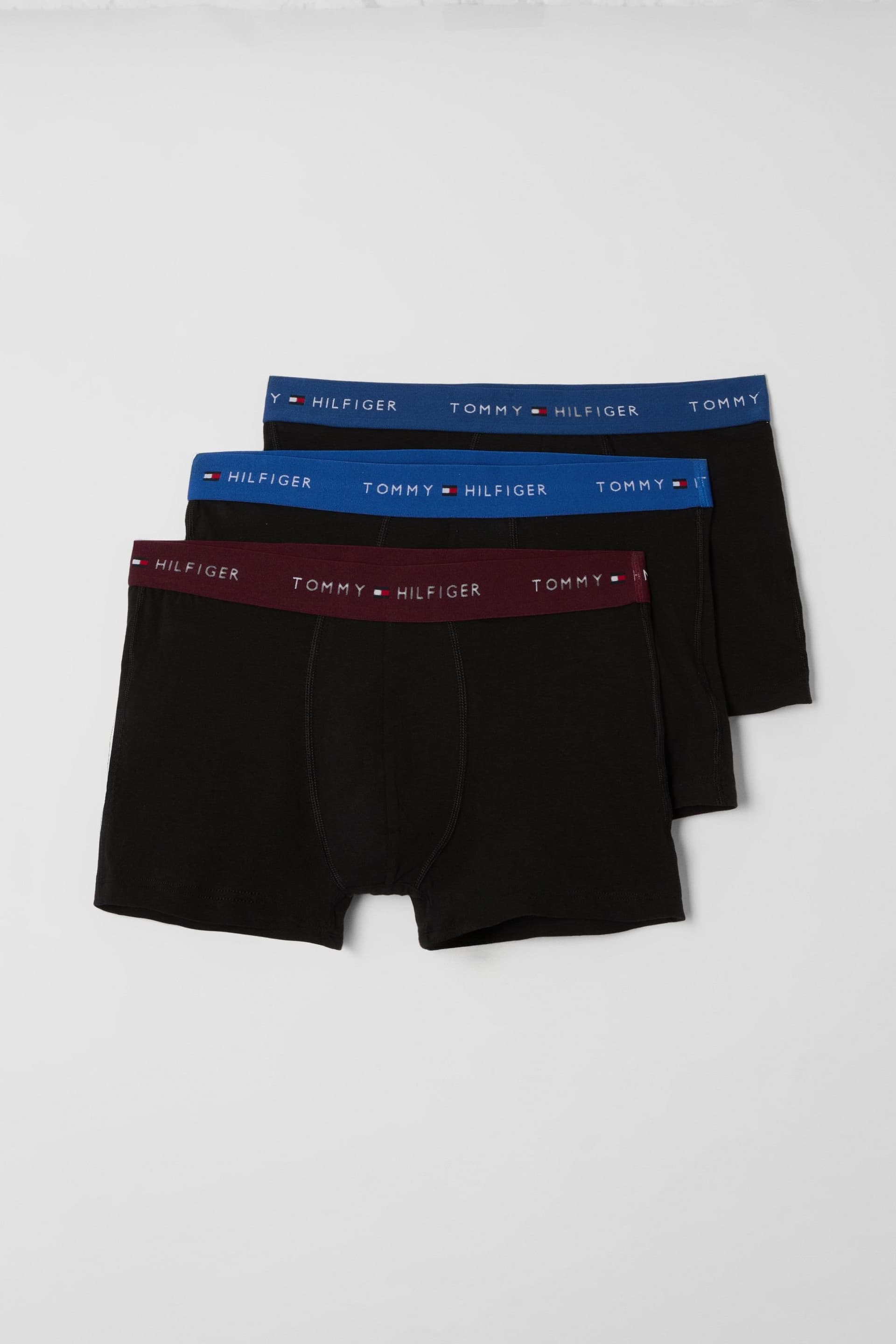 Tommy Hilfiger Tommy Hilfiger Men's 3 Pack Trunks Blue/Burgundy/Blue