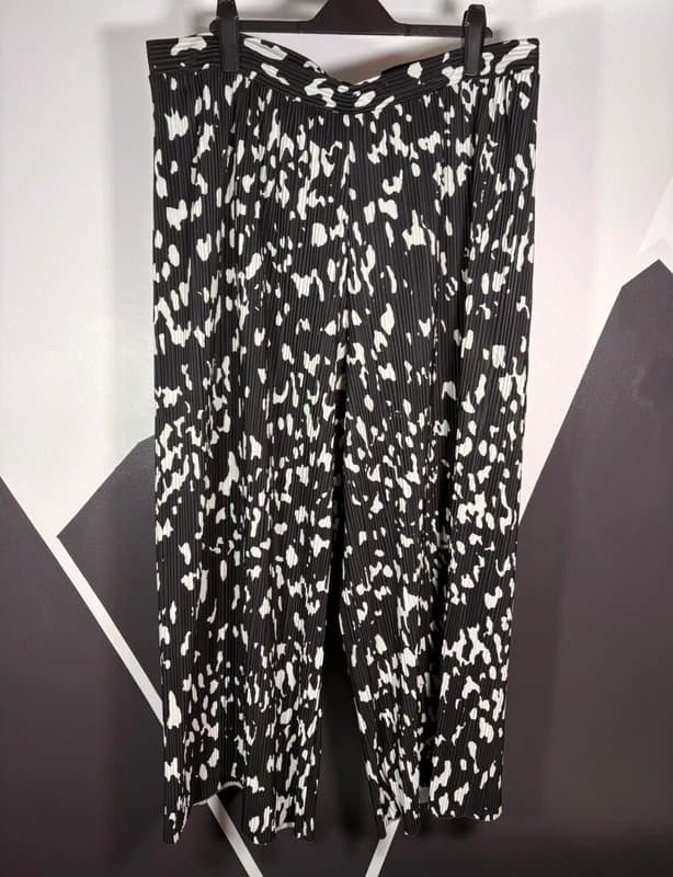 F&F Black & White Pattern Wide Leg Trousers