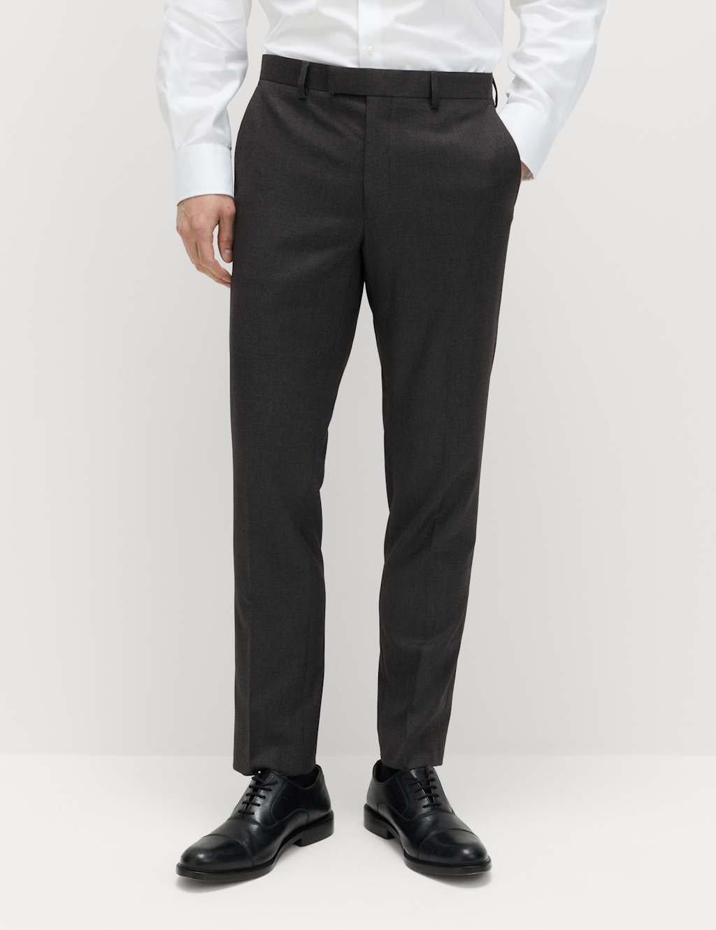 Marks & Spencer M&S Slim Fit Stretch Ultimate Suit Trousers Charcoal - 1