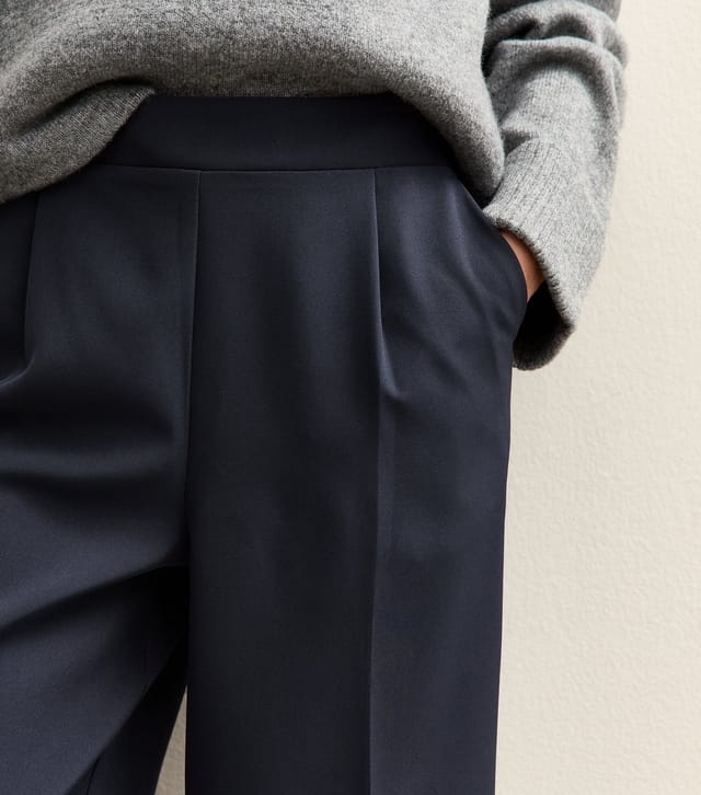 New Look Women's Navy Pull On Wide Leg Trousers New Look - 2