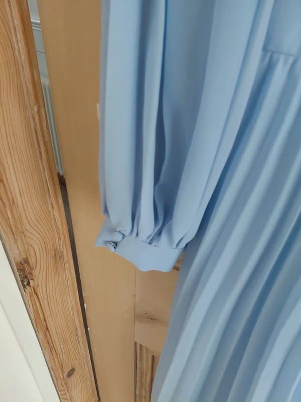 ASOS Design Asos dwsign blue embroidered embellished floral pleated dress size 12 (10)