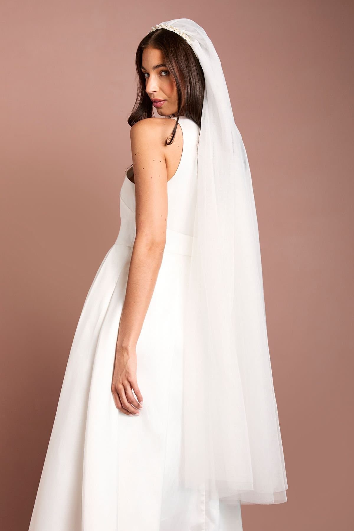 Coast Coast Women's Tulle Veil with Headband in Ivory