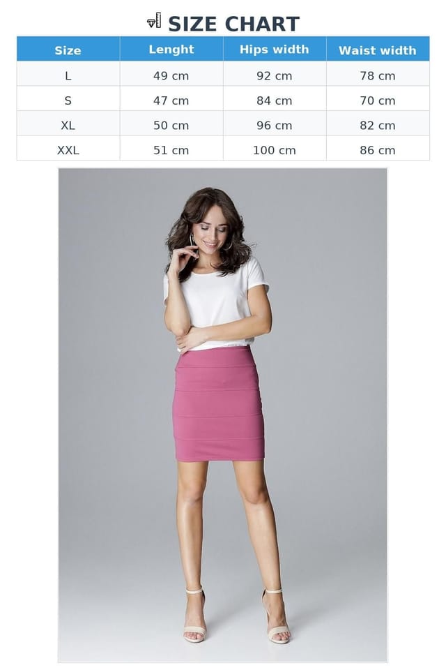 Love Lace Love Lace Women's Classic Cut Short Skirt With Horizontal Stitch in Pink - 3