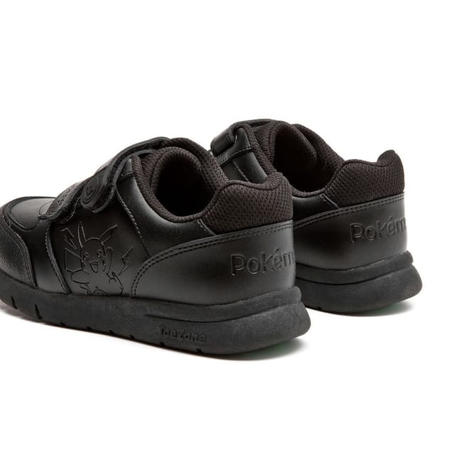 ToeZone ToeZone Men's Pokemon Character Black Rip Tape School Shoes - 2