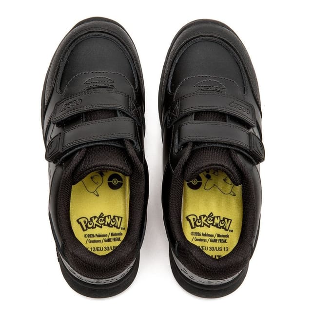 ToeZone ToeZone Men's Pokemon Character Black Rip Tape School Shoes - 3