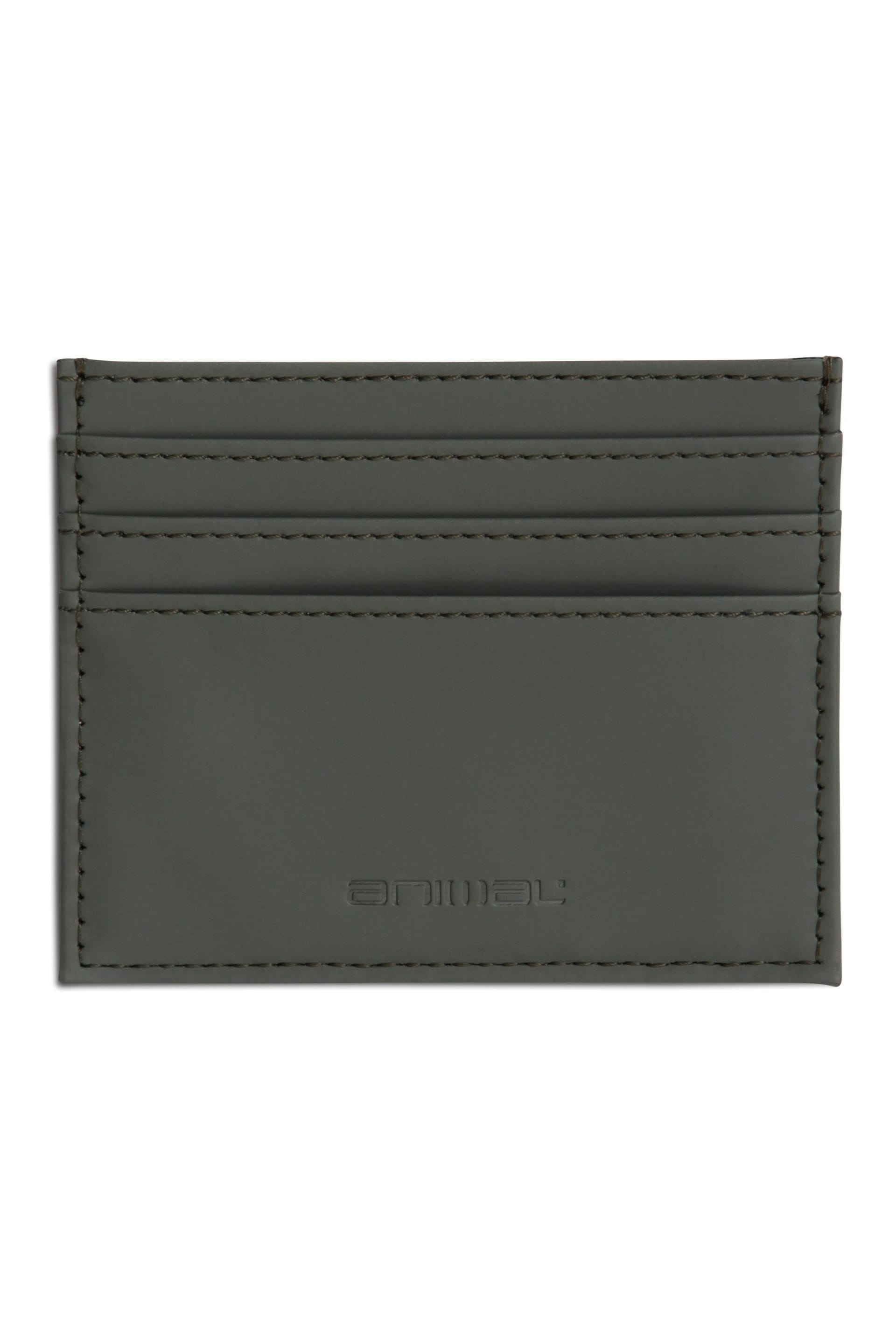 Animal Animal Men's Lightweight Durable Compact Stylish Sleek Leather Multiple Card Holder in Khaki - 4