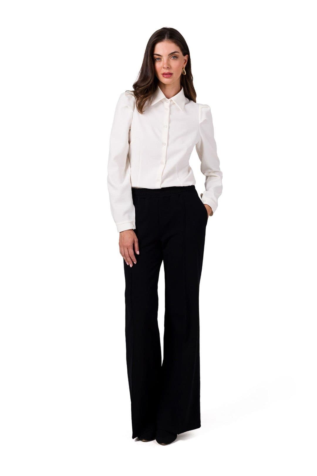 Love Lace Love Lace Women's Poland Made Cotton Sweatshirt Wide Leg Trousers in Black