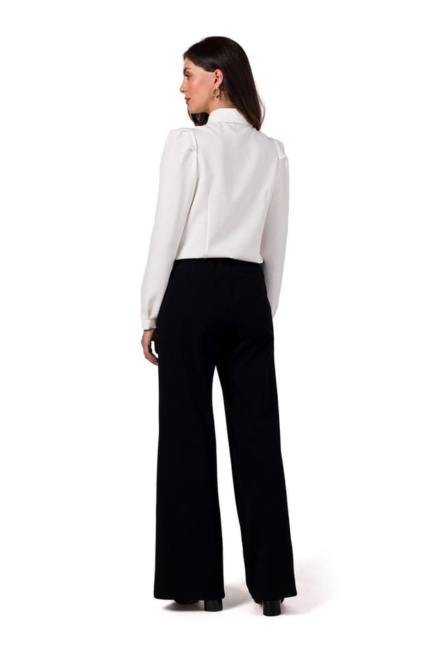 Love Lace Love Lace Women's Poland Made Cotton Sweatshirt Wide Leg Trousers in Black - 2