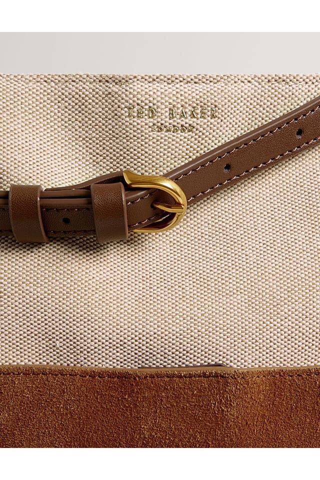 Ted Baker Ted Baker Women's Woven Handle Medium Bucket Bag Tan - 2