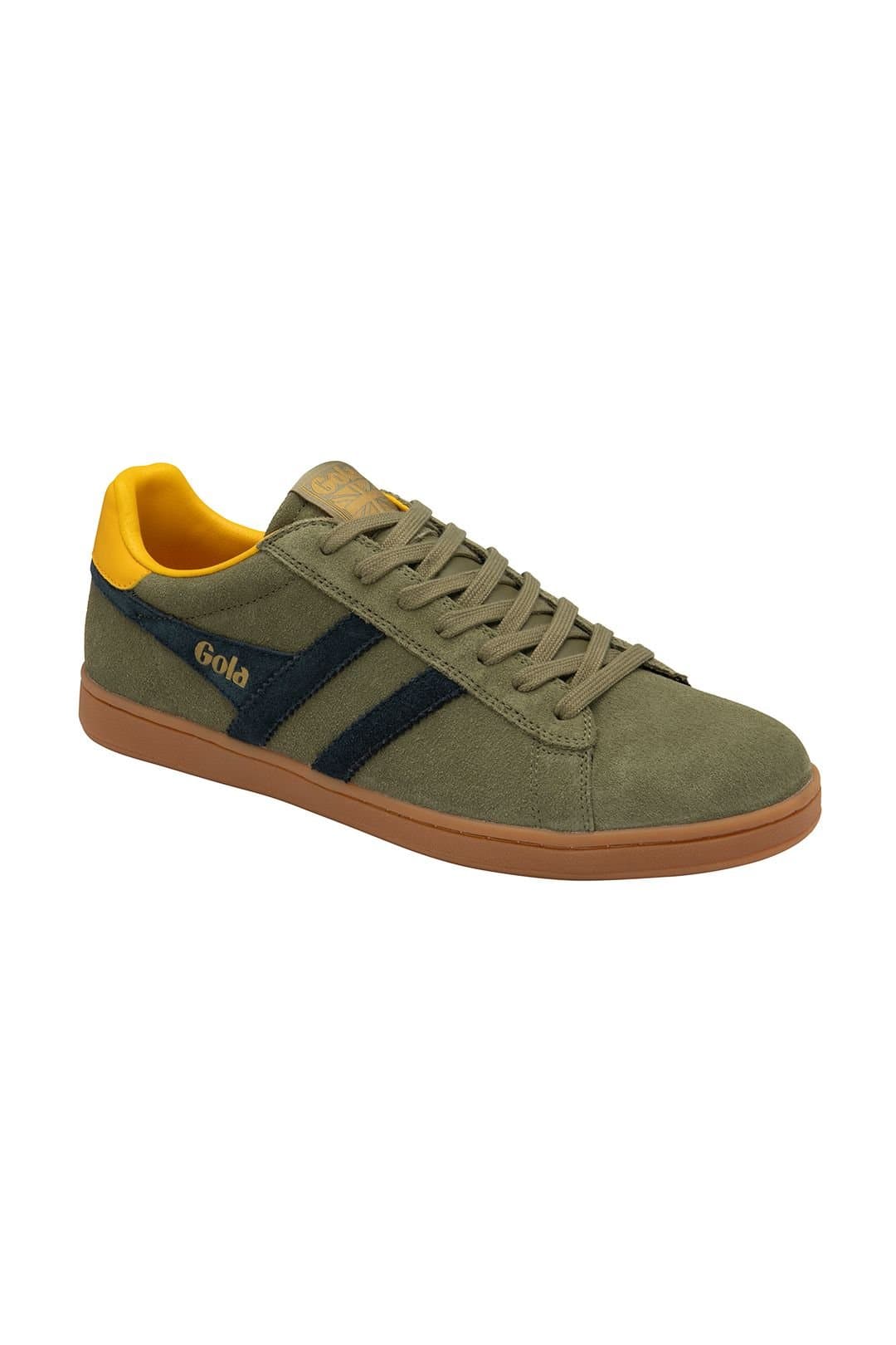 Gola Gola Men's 'Equipe Suede II' Suede Lace-Up Trainers in Khaki
