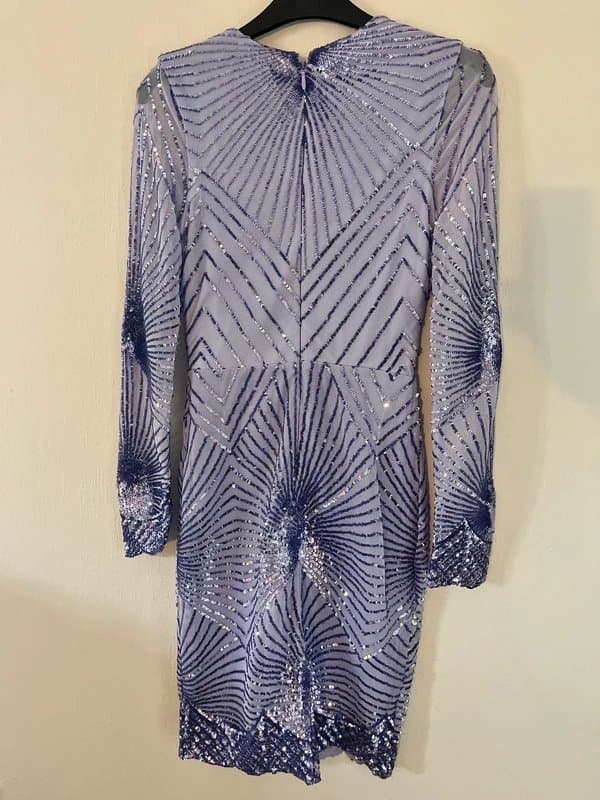 ASOS ASOS Luxe Design Goddiva Lilac Purple Sequin Embellished Party Cocktail Dress