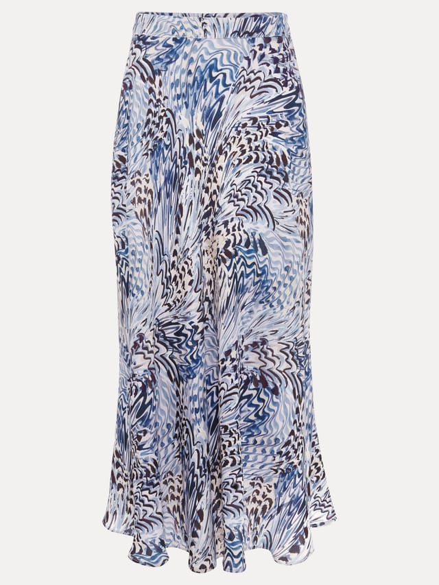 Phase Eight Phase Eight Women's Adola Animal Skirt in Light Blue - 2