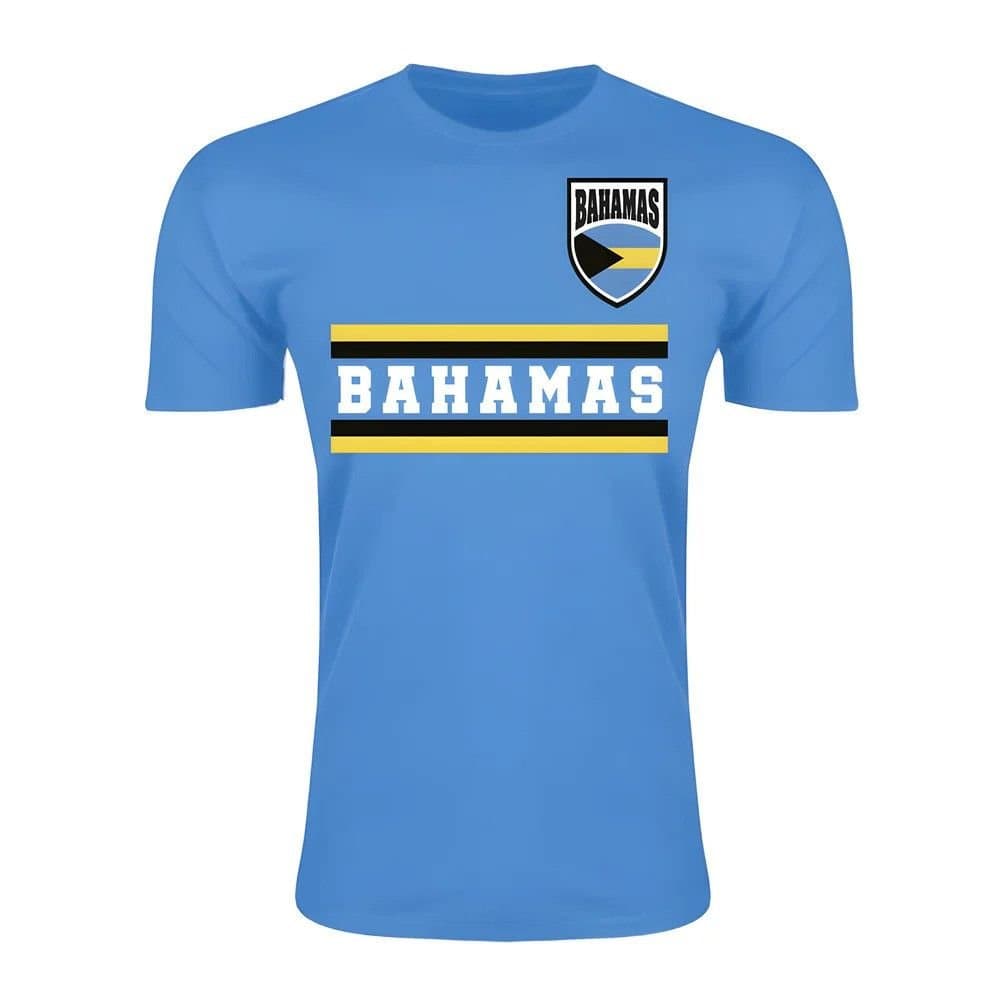 Bahamas Bahamas Men's Mens Core Football Country T-Shirt Sky in Light Blue