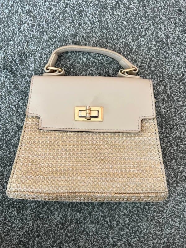 ASOS ASOS Beige Rattan Leather Mini Satchel