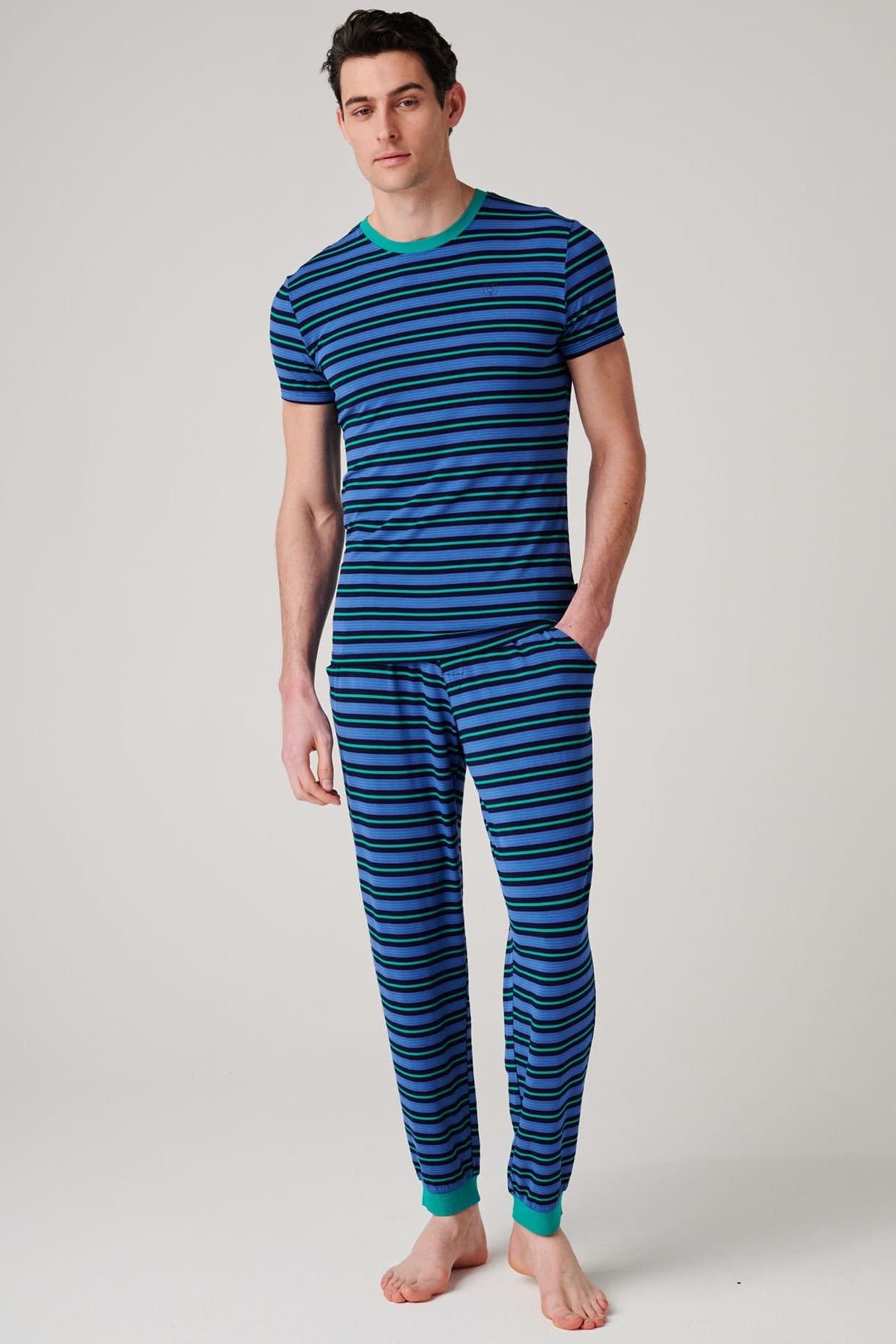 British Boxers British Boxers Men's "Ultramarine" Bamboo Pyjama Set in Bright Blue