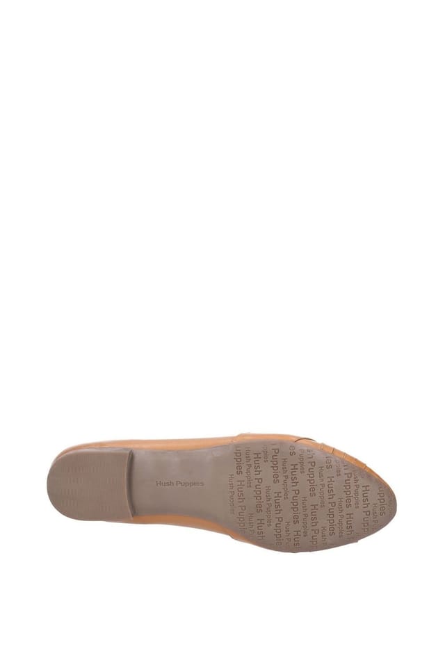 Hush Puppies Hush Puppies Women's 'Marley Ballerina' Leather Ballerina Shoes in Tan - 3
