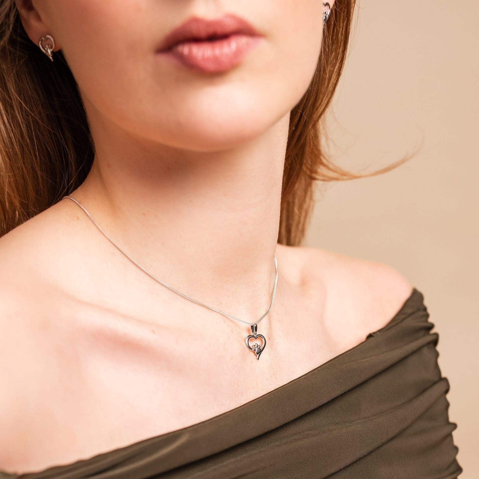 Clogau Clogau Women's Paw Prints Sterling Silver Heart Pendant with Topaz in Metallics - 4