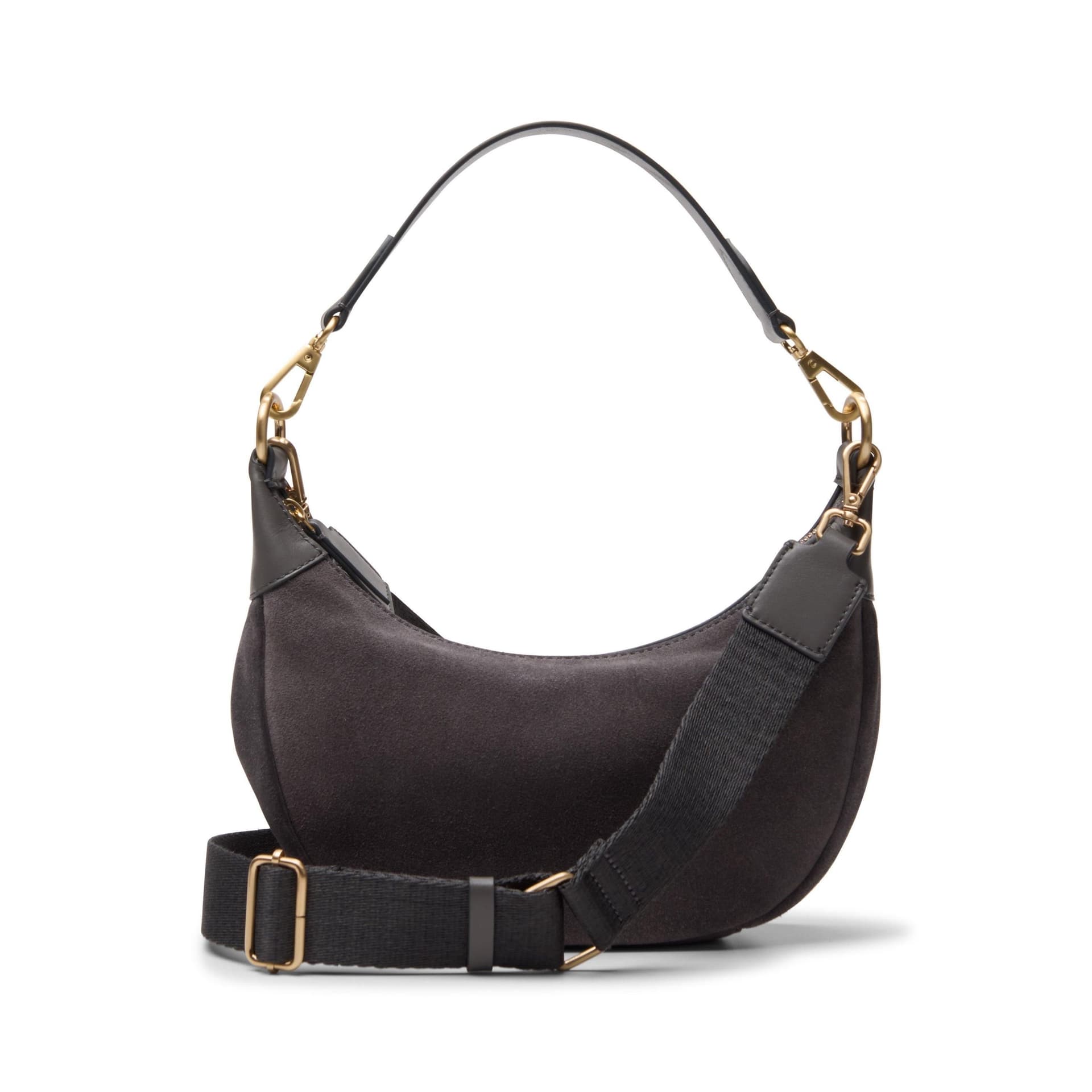 Clarks Clarks Women's Willow Moon Mini Dark Grey Suede Shoulder Bag, Cross Body Bag