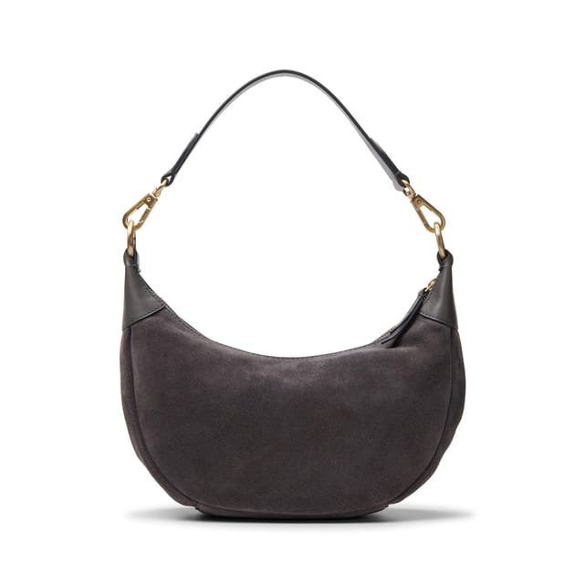 Clarks Clarks Women's Willow Moon Mini Dark Grey Suede Shoulder Bag, Cross Body Bag - 2