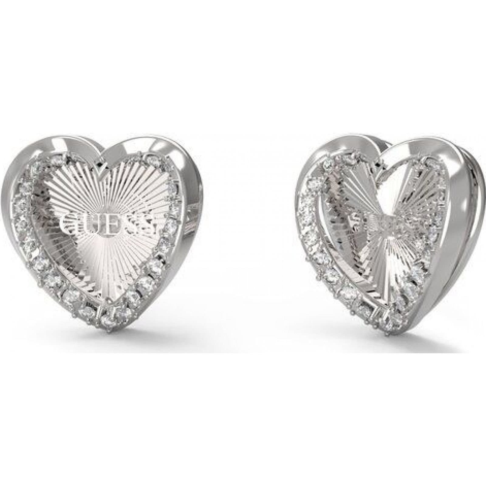 Guess Guess Women's JUBE04609JWRHT-U Pair Of Earrings in Silver