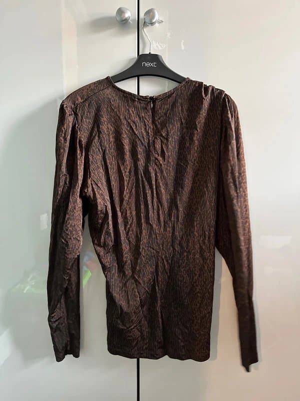 ASOS &other stories (asos) puff sleeve satin blouse size M