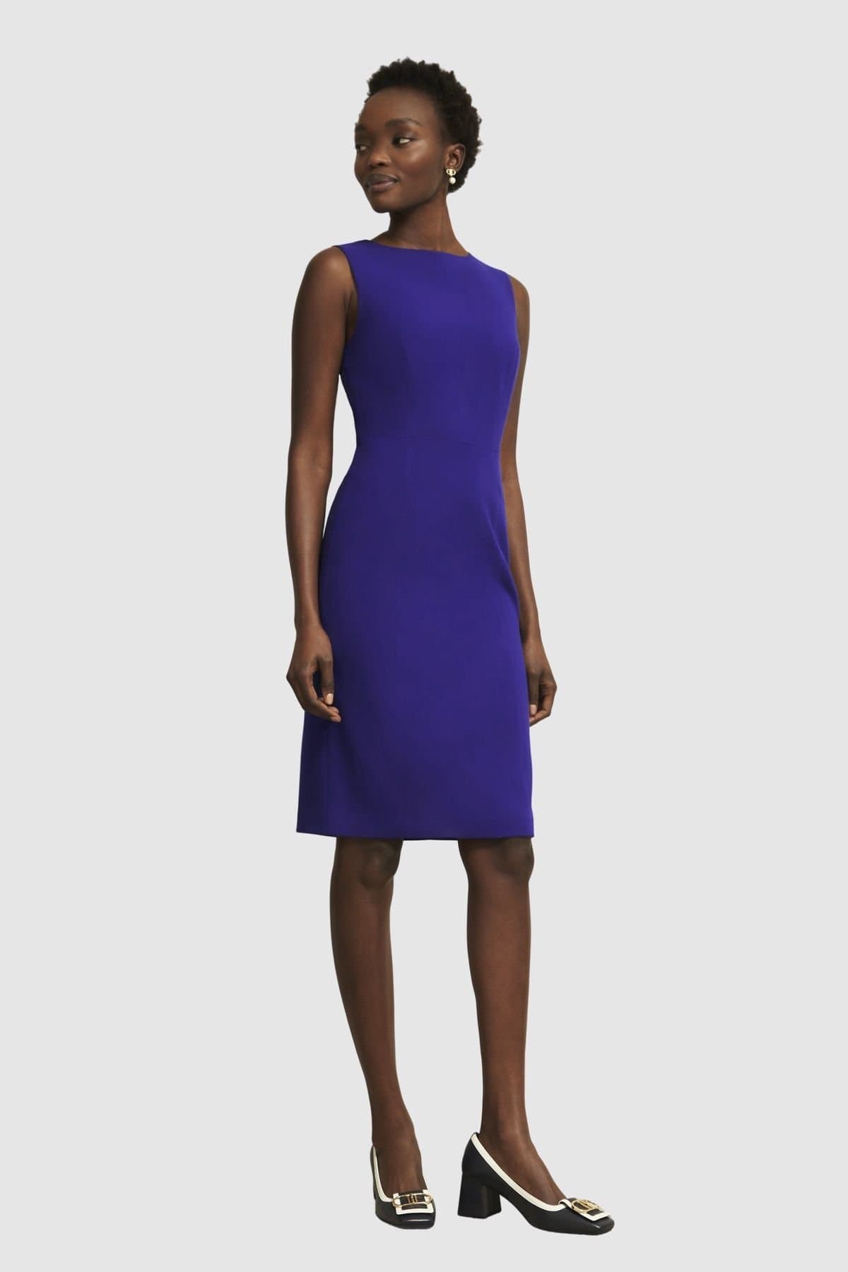 Hobbs London Hobbs London Women's Katia Sleeveless Fitted Mini Dress in Cobalt