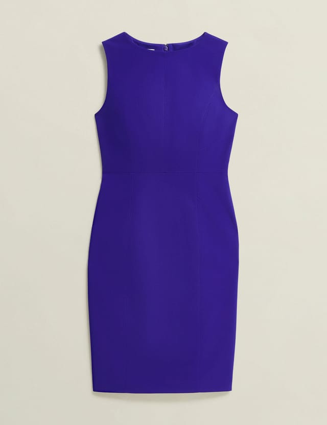 Hobbs London Hobbs London Women's Katia Sleeveless Fitted Mini Dress in Cobalt - 2