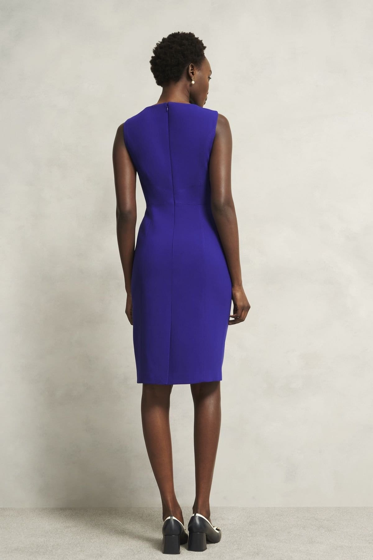 Hobbs London Hobbs London Women's Katia Sleeveless Fitted Mini Dress in Cobalt - 4