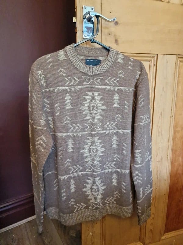 ASOS Brown/Beige Aztec Knitted Jumper