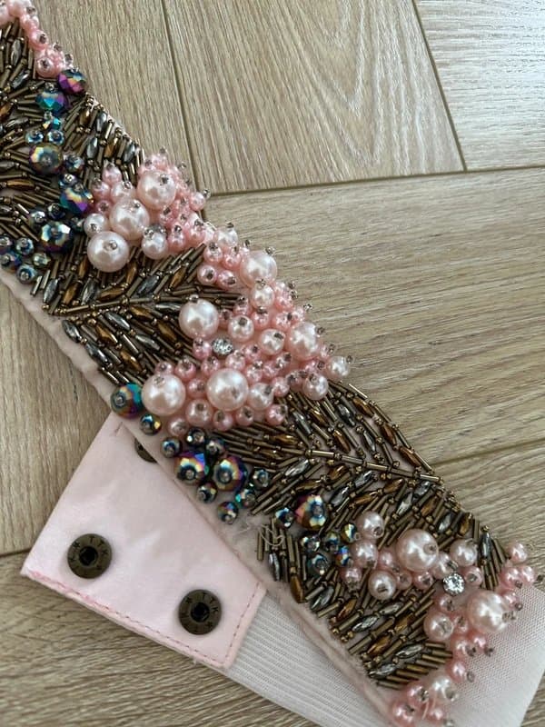 ASOS Embellished beaded waist belt wedding prom