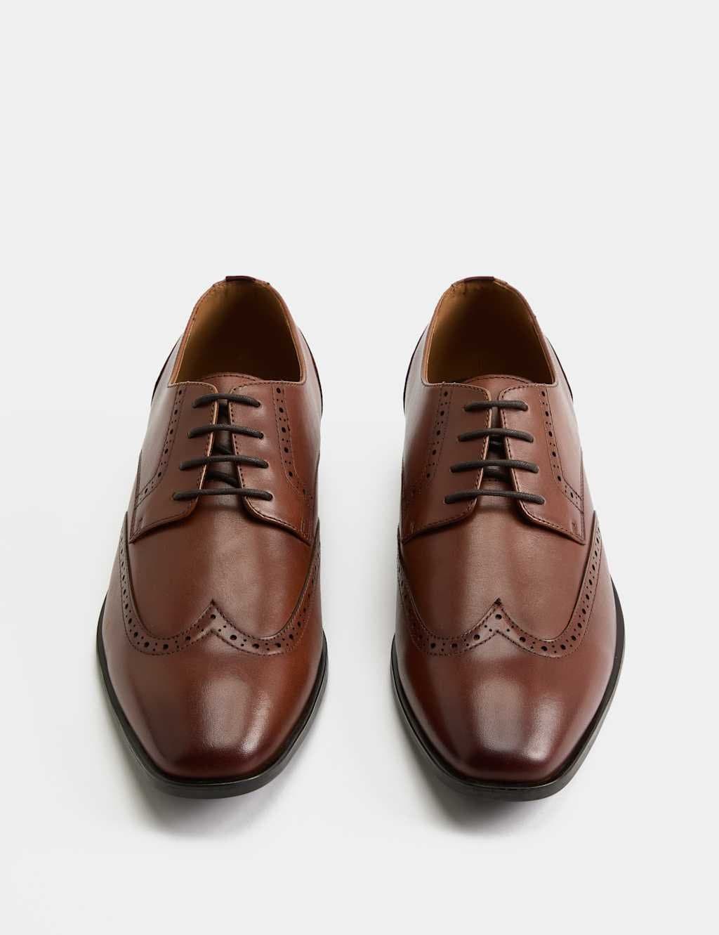 Marks & Spencer M&S Leather Derby Shoes Tan