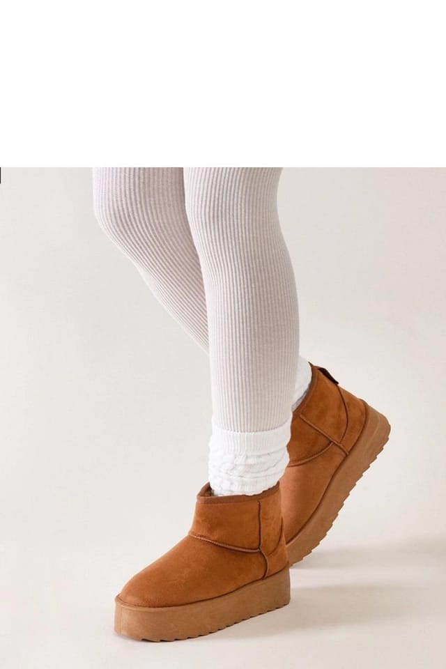 Love Lace Love Lace Women's Casual Insulated High Platform Slip On Warm Snow Boots Round Toe in Brown - 3